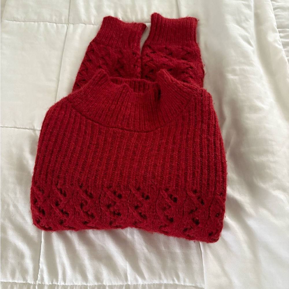Rebecca Taylor Vibrant Red Knit Sweater